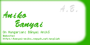aniko banyai business card